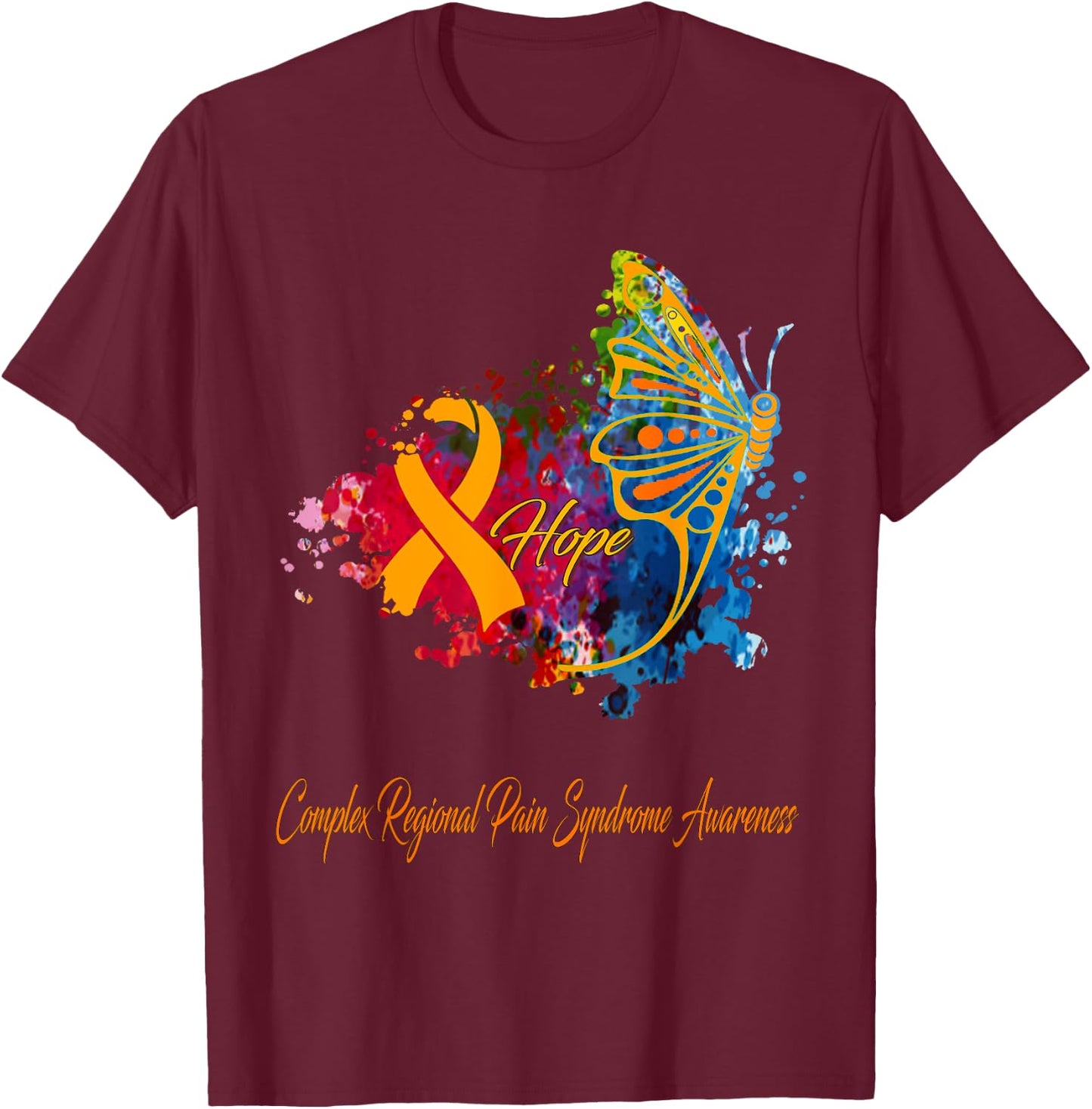 Complex Regional Pain Syndrome Awareness T-Shirt - T-Shirt | Maroon
