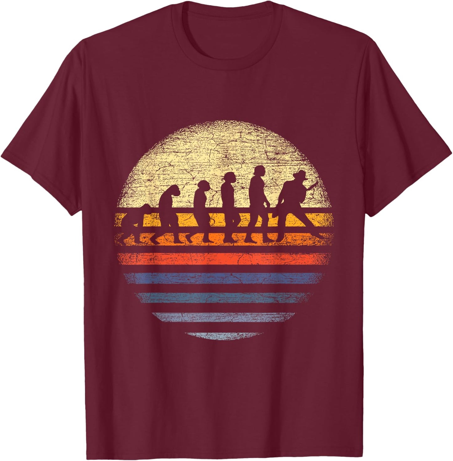 Bass-Guitarists Gifts Evolution Bass Guitar T-Shirt - T-Shirt | Maroon