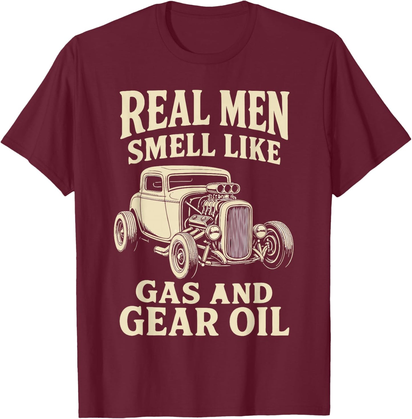 Men Hot Rodder Muscle Car Gear Hot Rod T-Shirt - T-Shirt | Maroon
