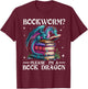 Bookworm Please I'm A Book Dragon Funny Blue Dragon T-Shirt - T-Shirt | Maroon