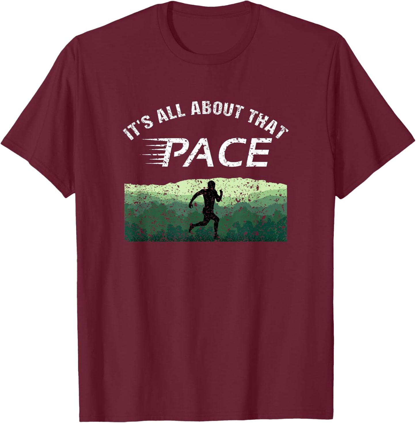 Cross Country Running for Boys, Men and Youth T-Shirt - T-Shirt | Maroon