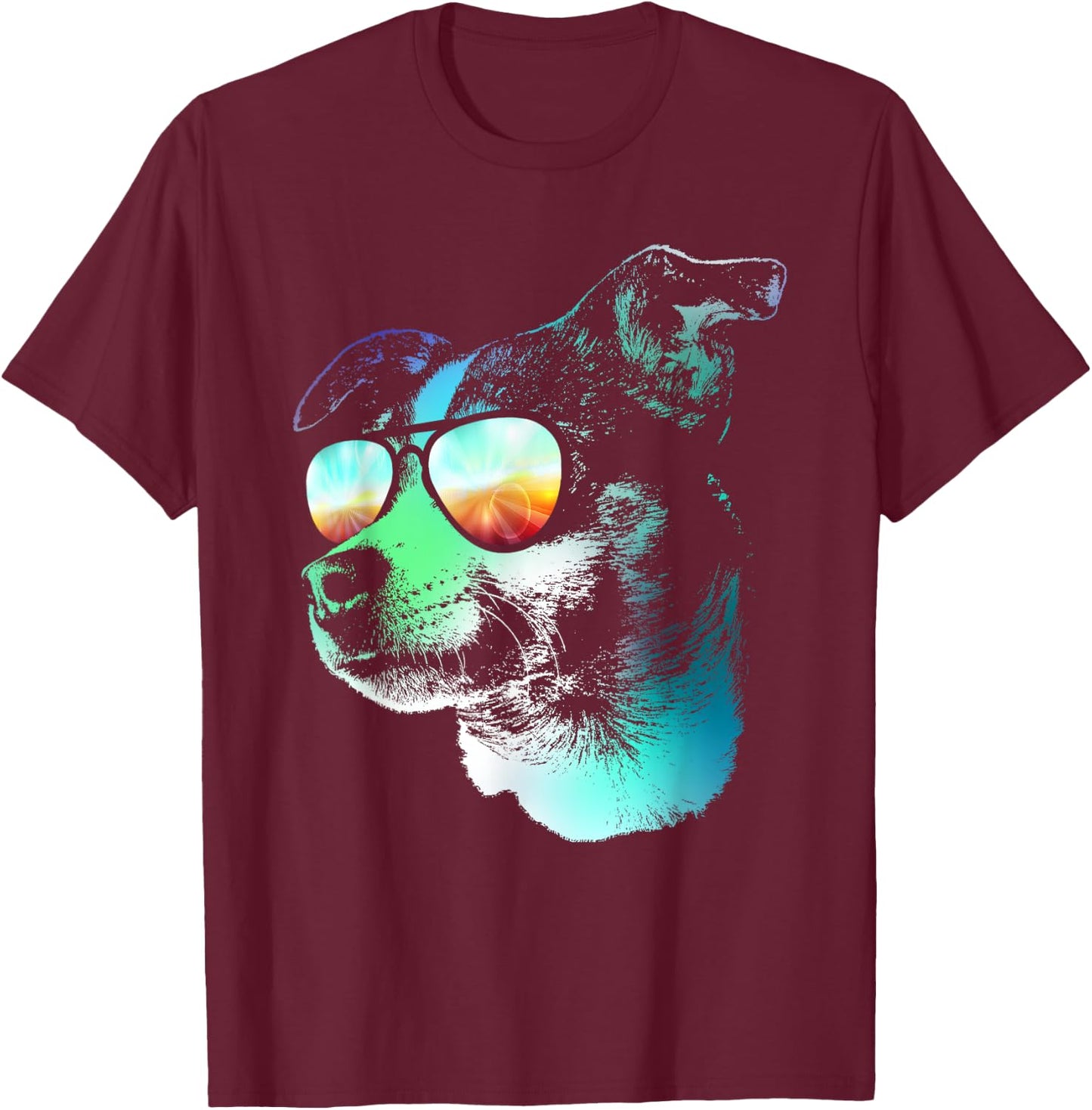 Disco Groovy Rat Terrier Dog Gift T-Shirt - T-Shirt | Maroon