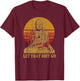 Buddha Let That Shit Go - Vintage Distressed T-Shirt - T-Shirt | Maroon