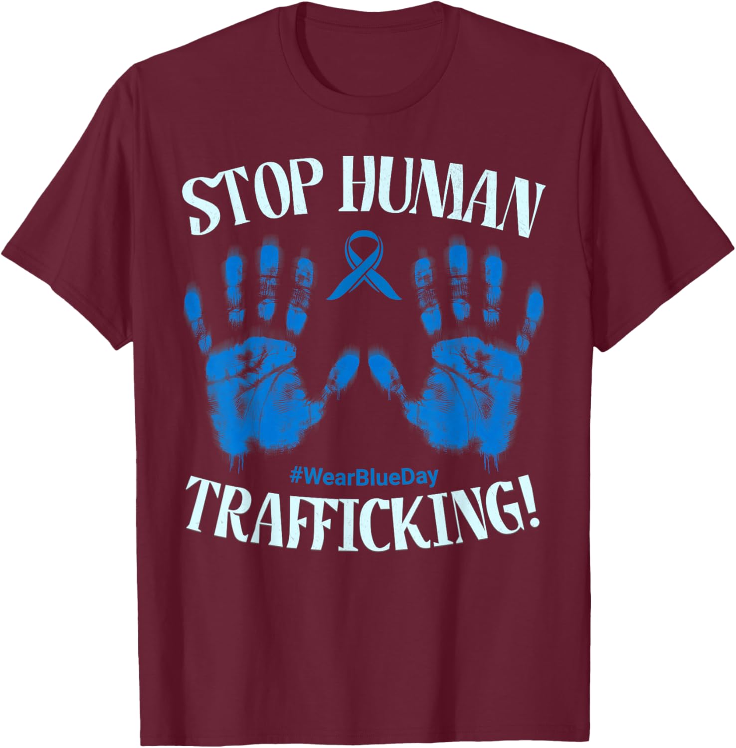 Stop Human Trafficking Awareness Month January 11 Costume T-Shirt - T-Shirt | Maroon