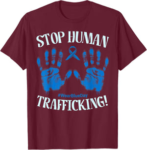 Stop Human Trafficking Awareness Month January 11 Costume T-Shirt - T-Shirt | Maroon