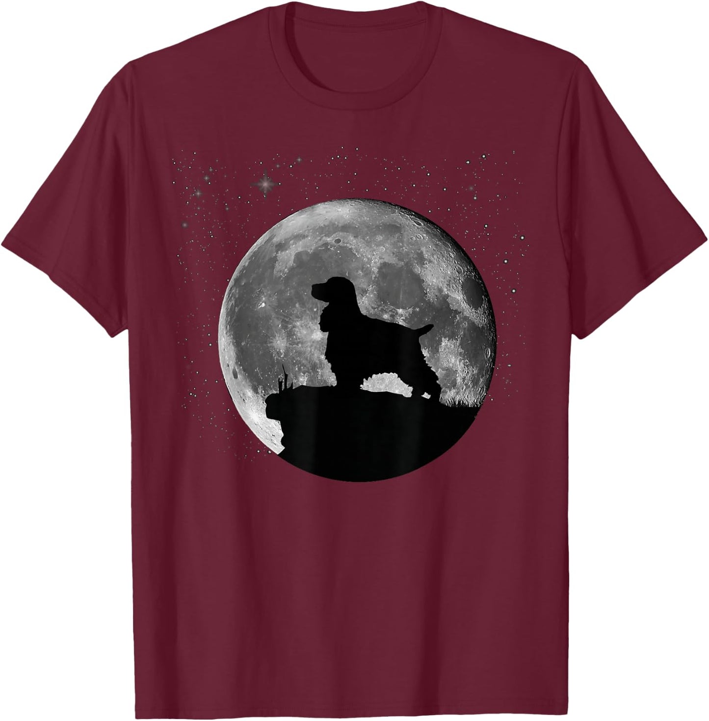 English Cocker Spaniel Dog T-Shirt - T-Shirt | Maroon