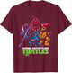 TMNT Neon Turtles T-Shirt - T-Shirt | Maroon