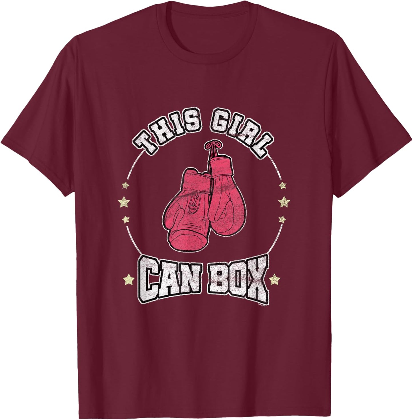 This Girl Can Box Cool Women Boxer Boxing T-Shirt - T-Shirt | Maroon
