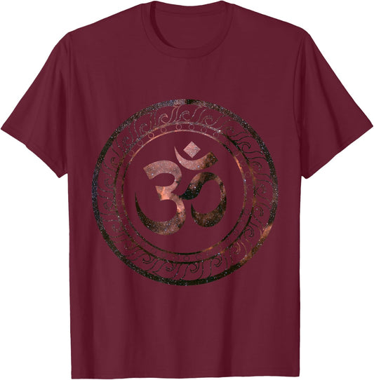 Om Ohm Aum Symbol Spiritual Yoga Gift T-Shirt - T-Shirt | Maroon