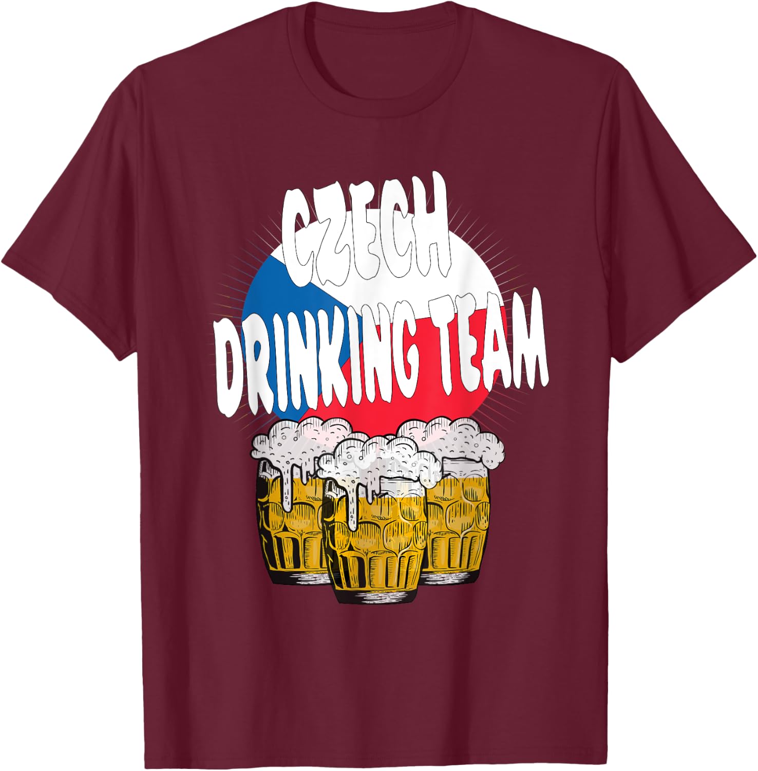 Czech drinking team T-Shirt - T-Shirt | Maroon