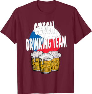 Czech drinking team T-Shirt - T-Shirt | Maroon