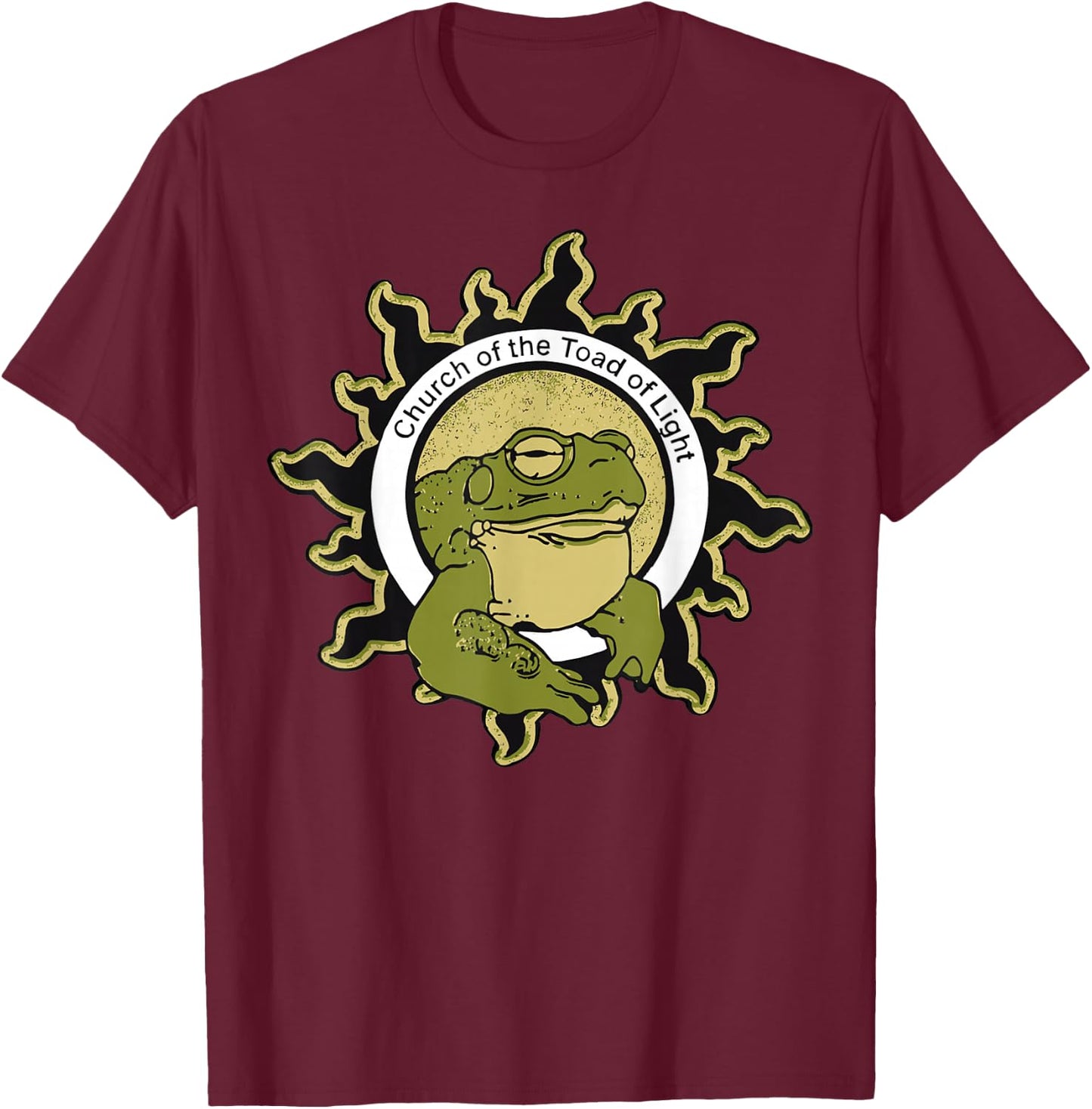 Church of the Toad of Light Sonoran Desert Bufo Toad Shirt T-Shirt - T-Shirt | Maroon