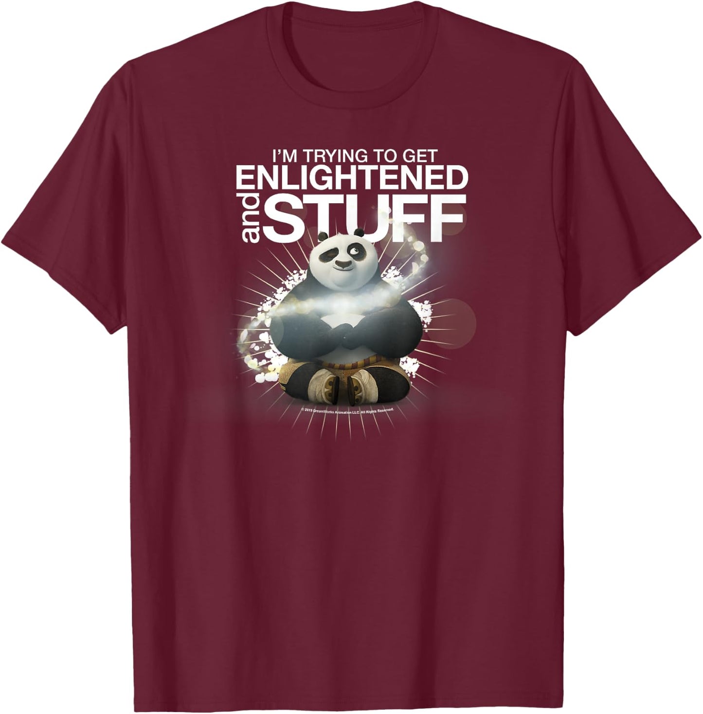 Kung Fu Panda Enlightened And Stuff Po Portrait T-Shirt - T-Shirt | Maroon