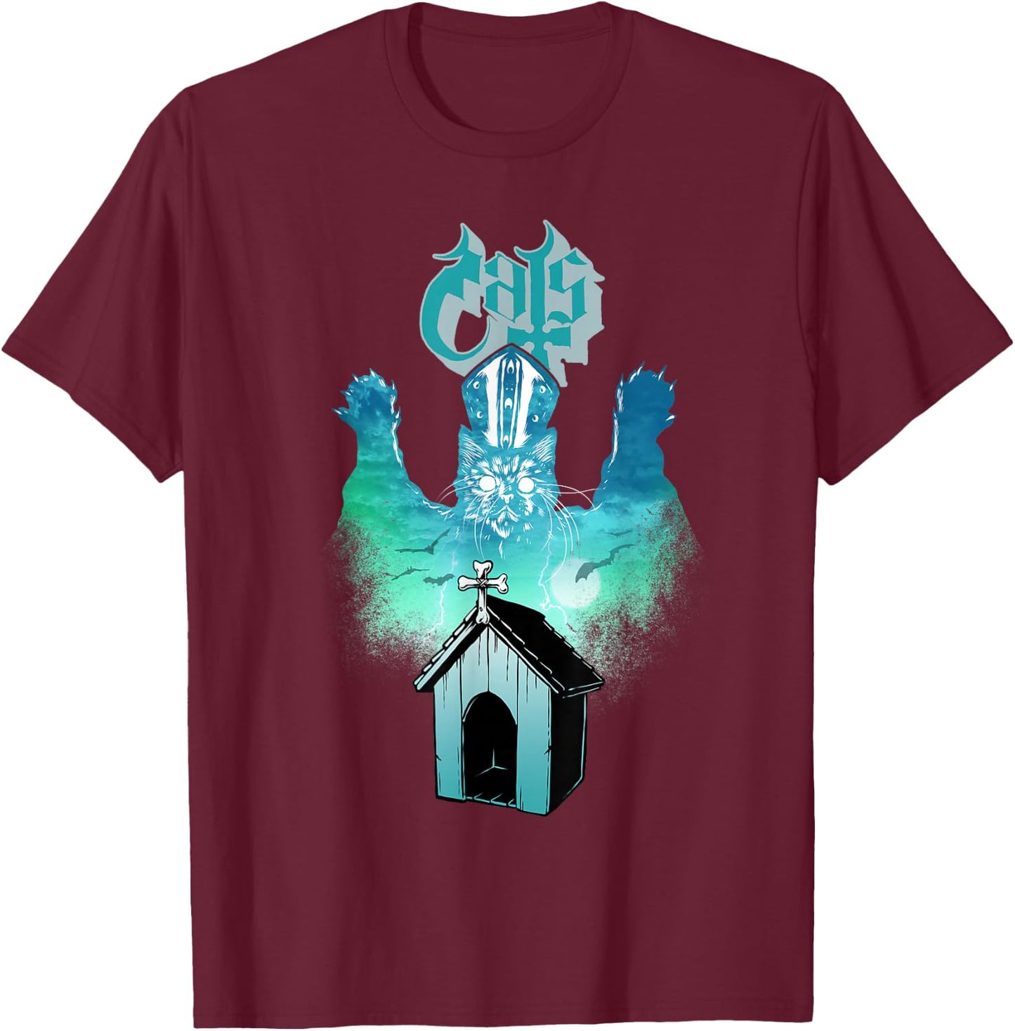 Brutal Kittens: Ghost Cat shirt - funny shirt for Ghost fans T-Shirt - T-Shirt | Maroon