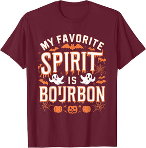 My Favorite Spirit Is Bourbon T-Shirt - T-Shirt | Maroon