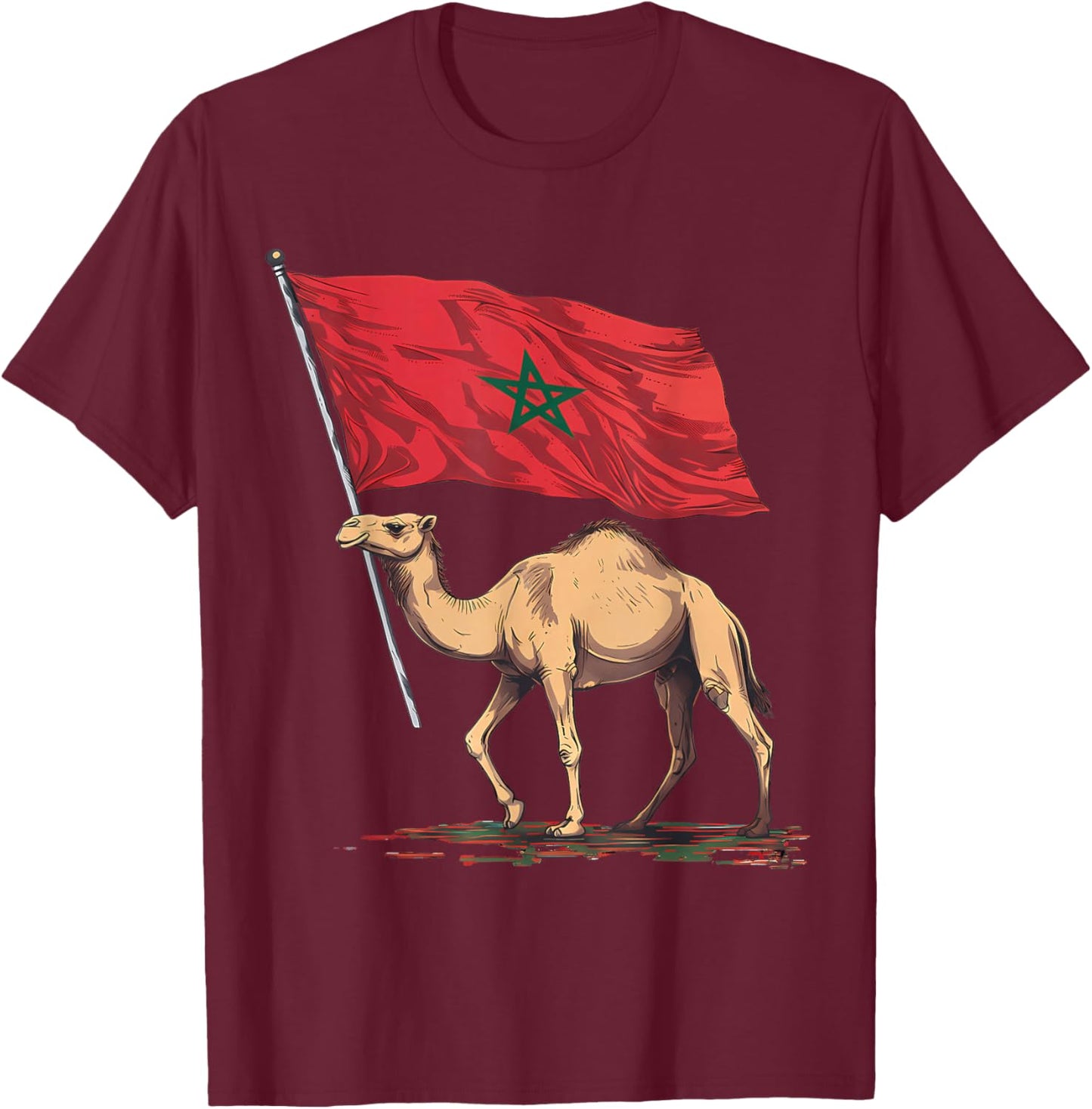 Morocco Flag Moroccan Pride T-Shirt - T-Shirt | Maroon