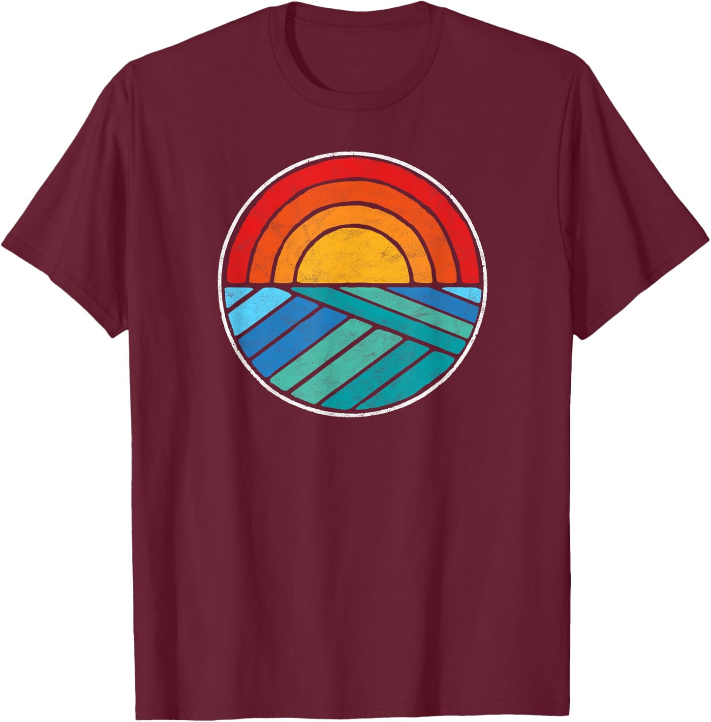 Water & Sun - Explore Nature Shirt T-Shirt - T-Shirt | Maroon
