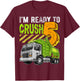Garbage Truck 5th Birthday Party Birthday Boy Gift Kids T-Shirt - T-Shirt | Maroon