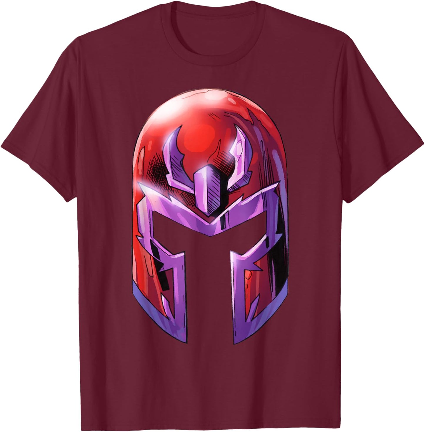 Marvel X-Men Magneto Super Epic Big Helmet Graphic T-Shirt - T-Shirt | Maroon