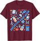 Diabetes Educator Support Diabetes Awareness Blue Ribbon T1D T-Shirt - T-Shirt | Maroon