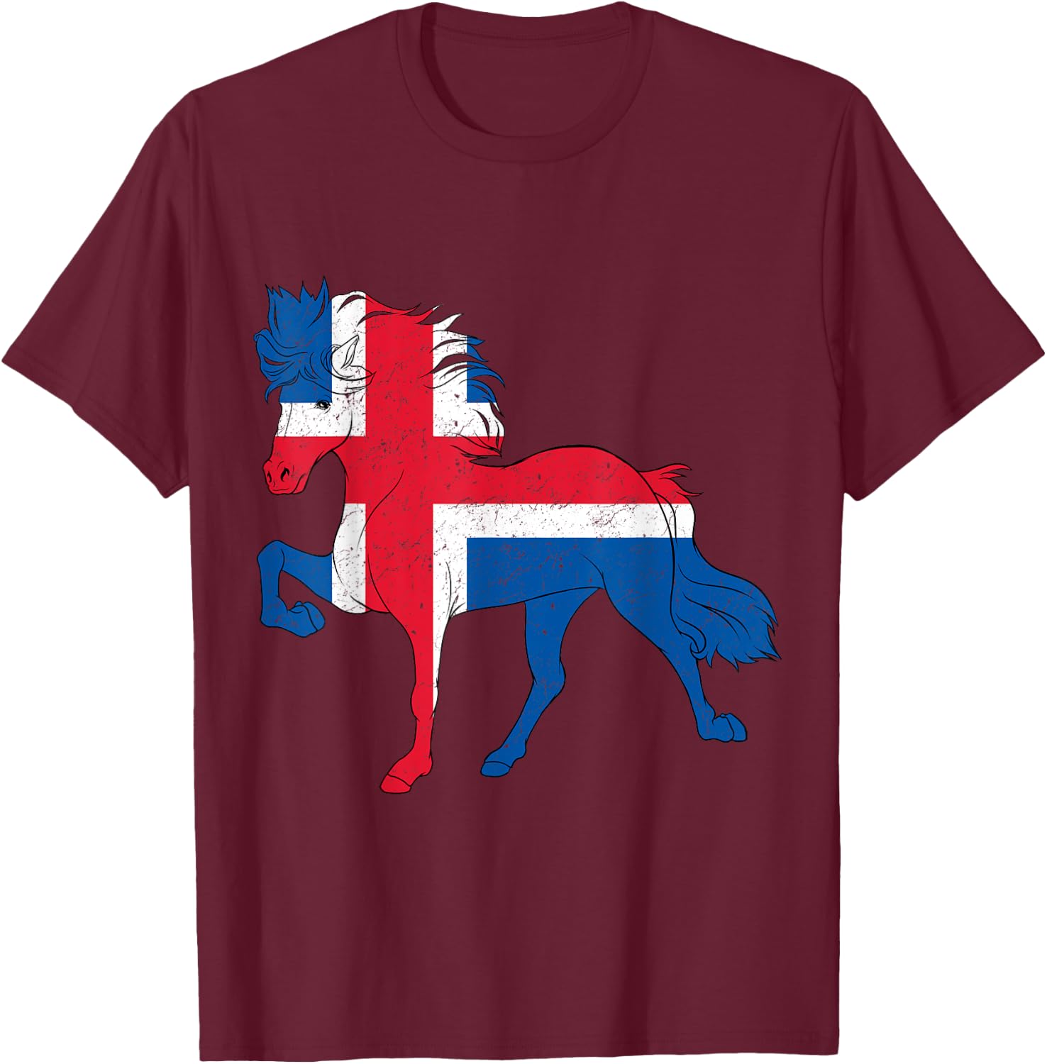 Tolt Heartbeat dressage pony Rider Women Men Icelandic Horse T-Shirt - T-Shirt | Maroon