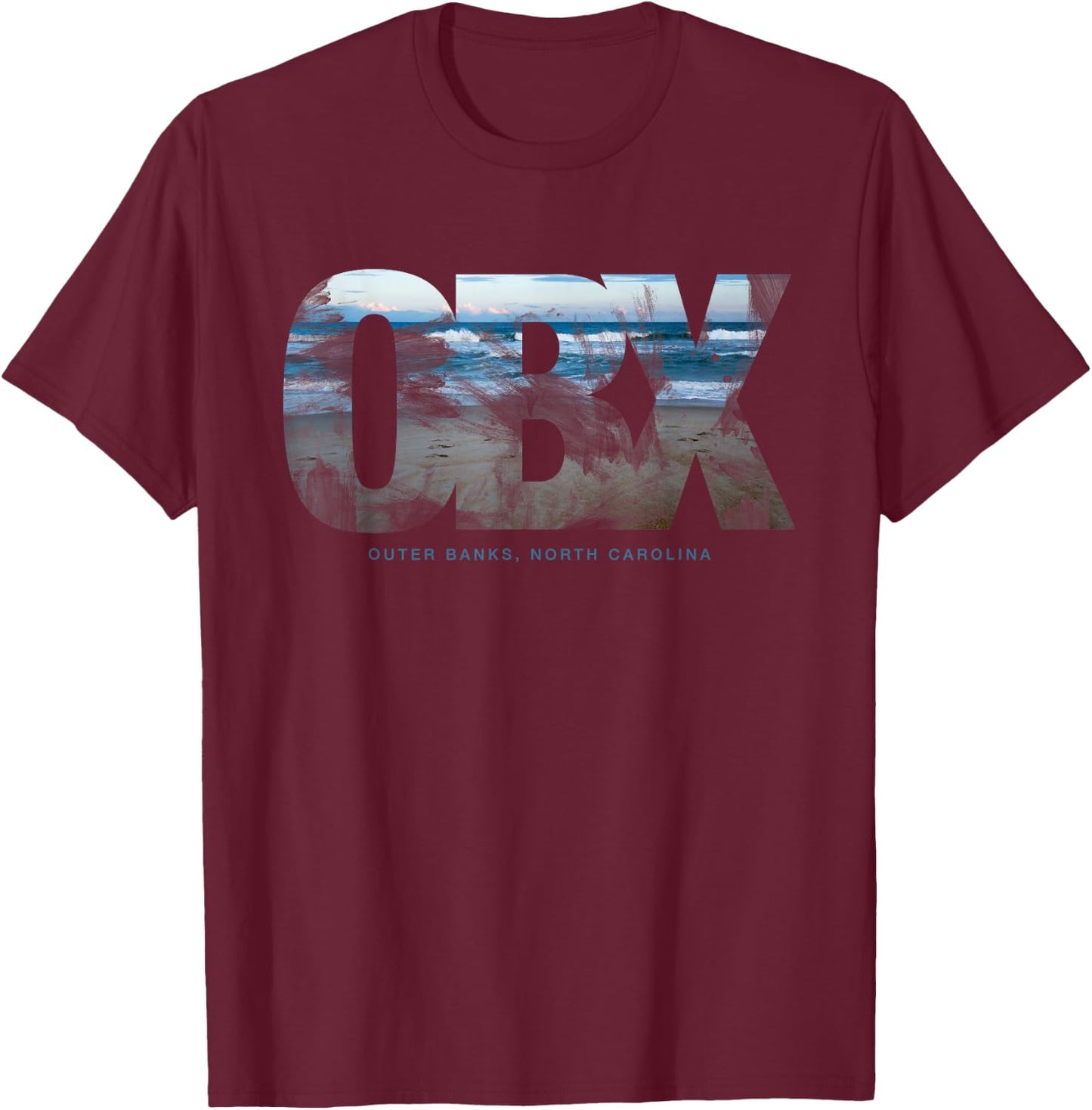 RJA: OBX Outer Banks North Carolina Small T-Shirt - T-Shirt | Maroon