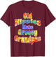 Old Hippies Make Groovy Grandpas Cool Hippy Grandparent T-Shirt - T-Shirt | Maroon