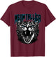 Funny Cat Lovers Meowtallica Design for Music Fans T-Shirt - T-Shirt | Maroon