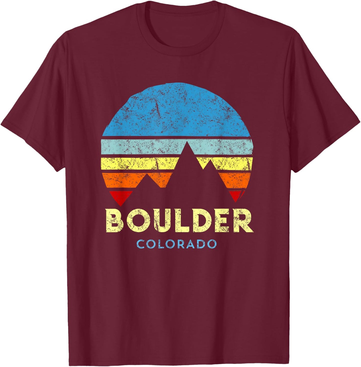 Boulder Colorado T-Shirt - T-Shirt | Maroon