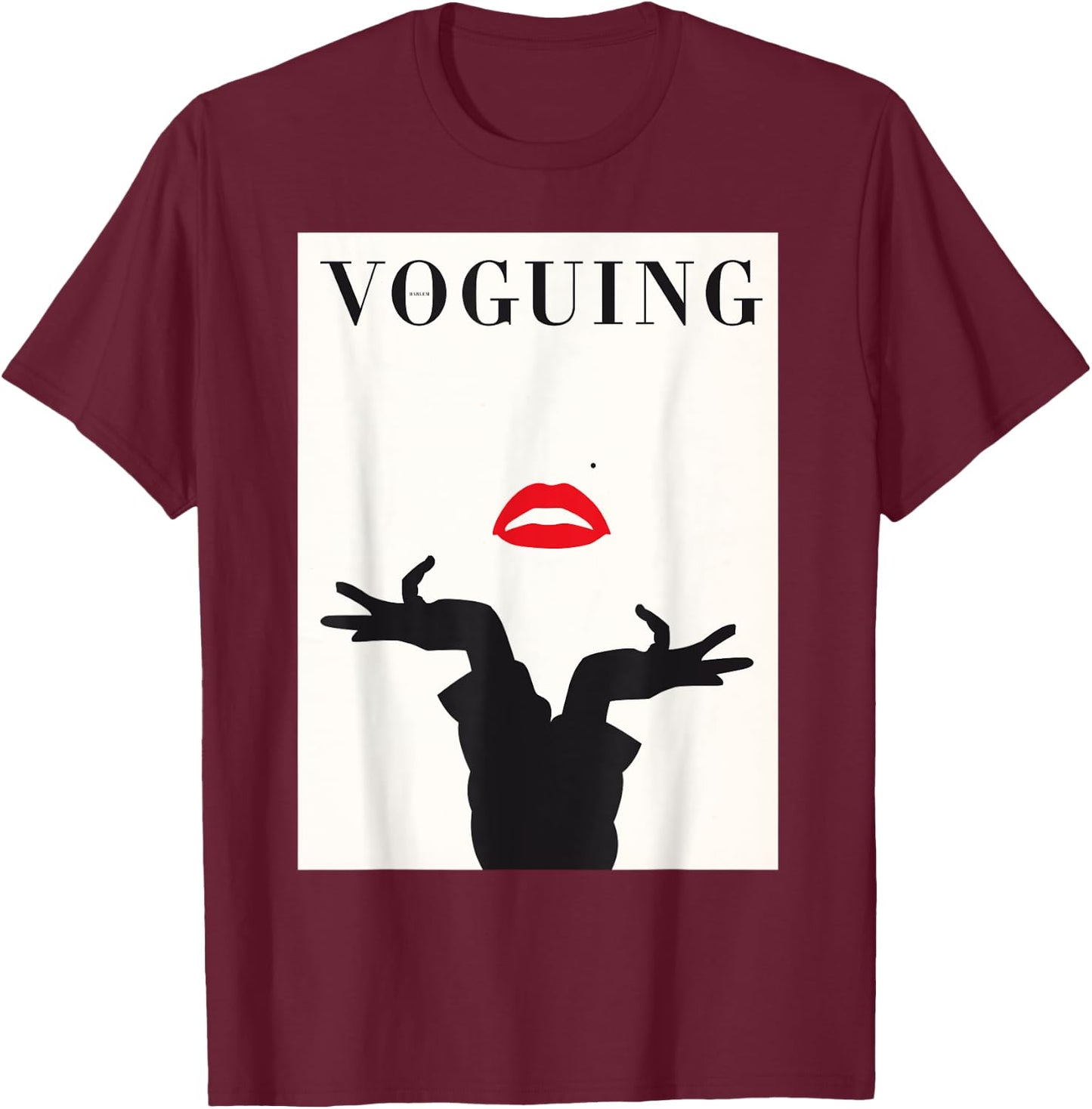 Vogue - Voguing Vogueing Dance Drag Queen Pose Gay T-Shirt - T-Shirt | Maroon