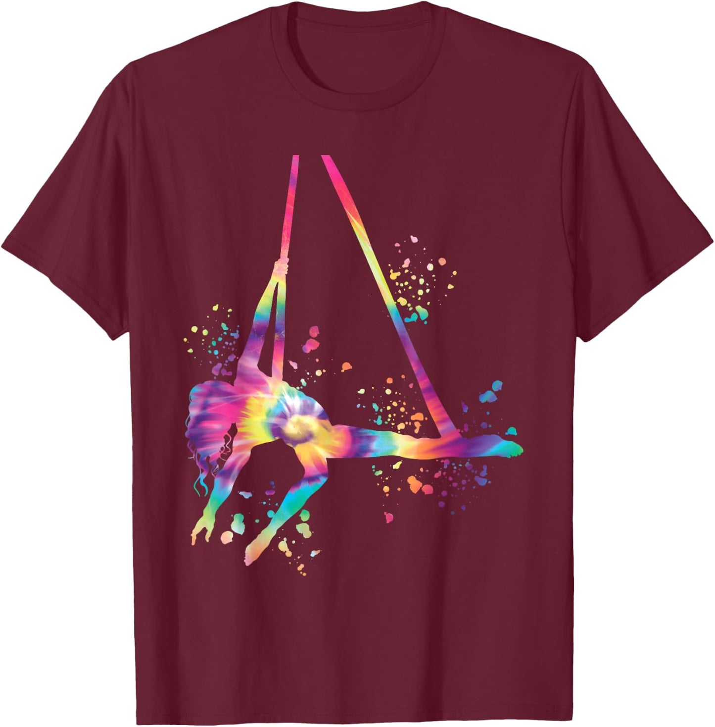 Aerialist Colorsplash Aerial Yoga Kids Aerial Silk T-Shirt - T-Shirt | Maroon