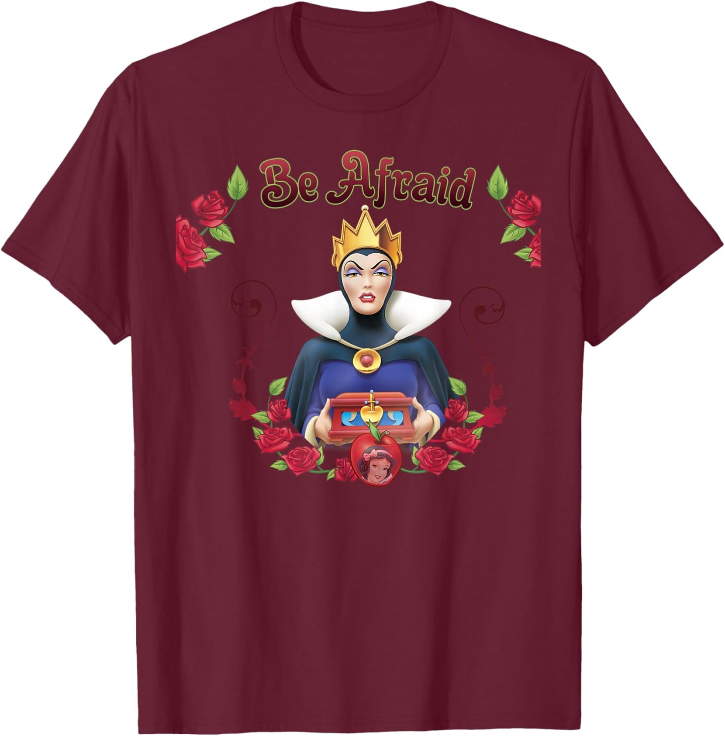 Disney Snow White Evil Queen Be Afraid Graphic T-Shirt - T-Shirt | Maroon