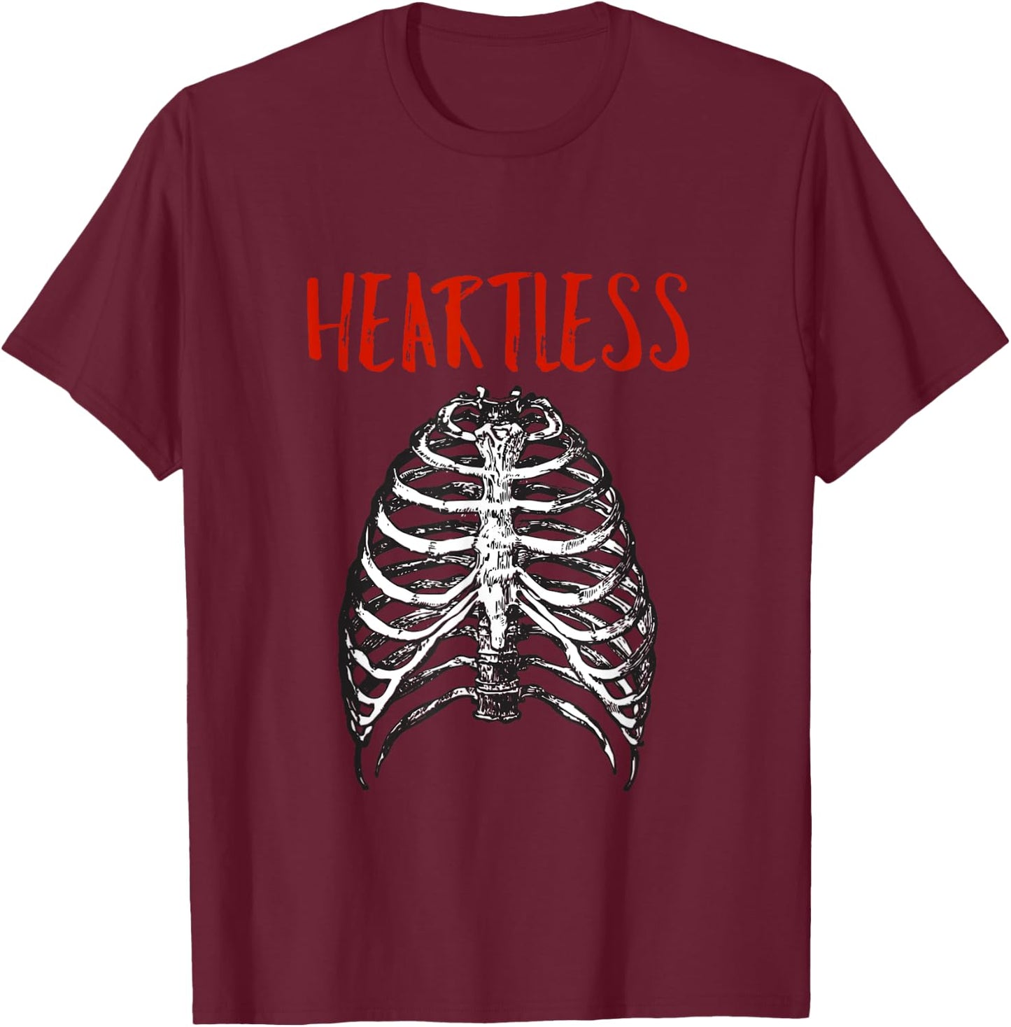 Heartless rib cage T-Shirt - T-Shirt | Maroon