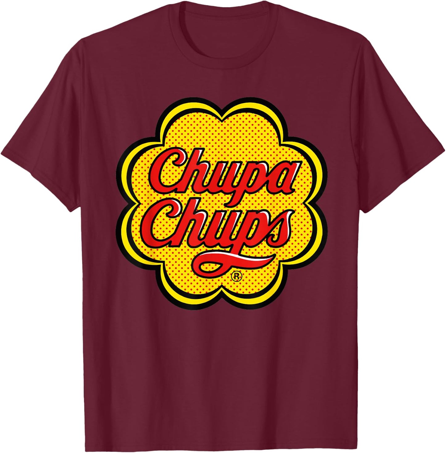 Chupa Chups Pop Logo T-Shirt - T-Shirt | Maroon