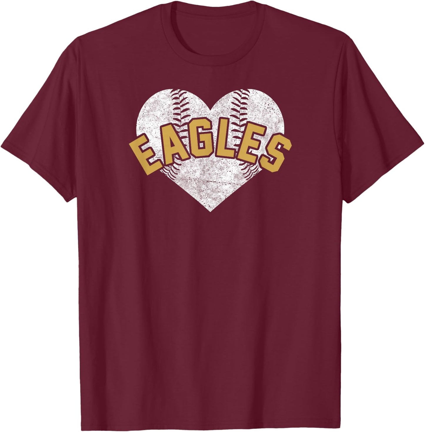 Eagles Baseball Softball Shirt High School Team Mascot Mom G T-Shirt - T-Shirt | Maroon