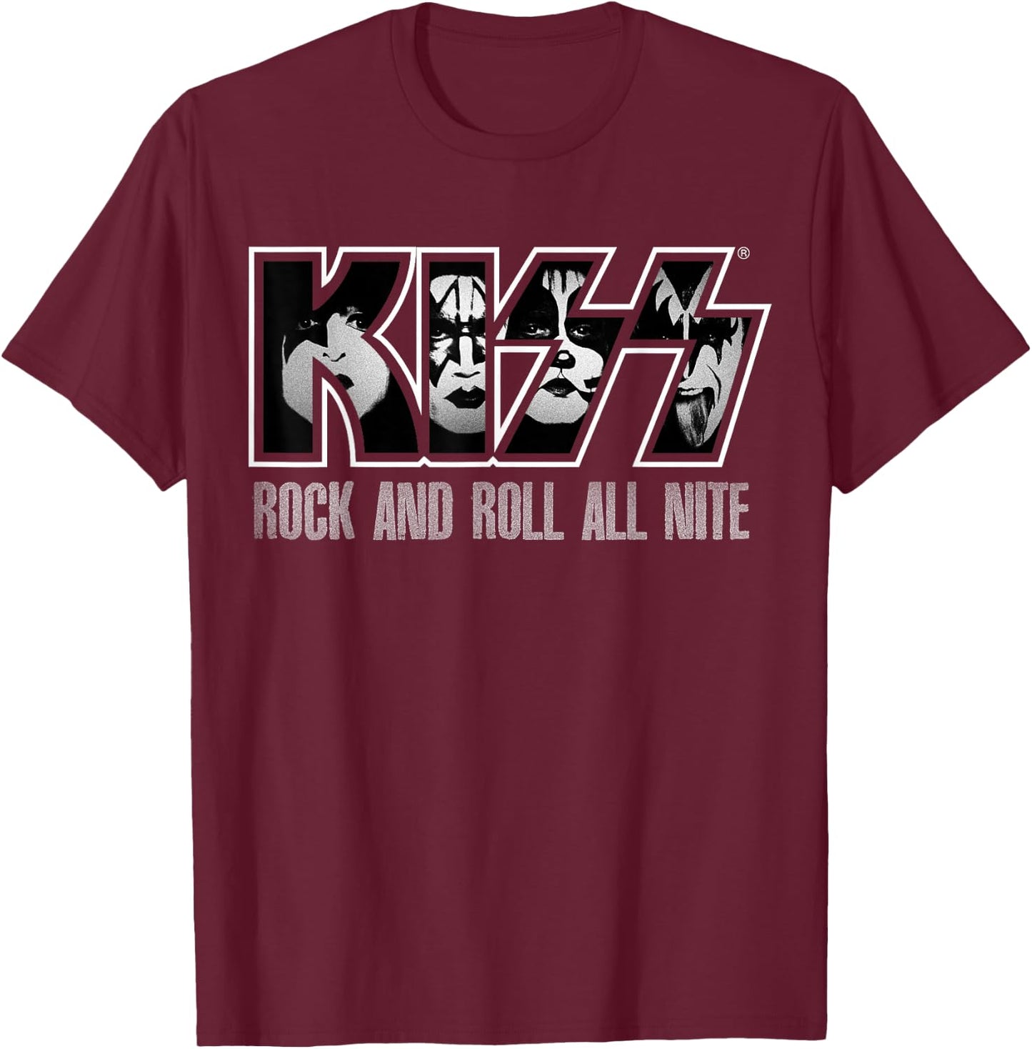 KISS - All Nite T-Shirt - T-Shirt | Maroon