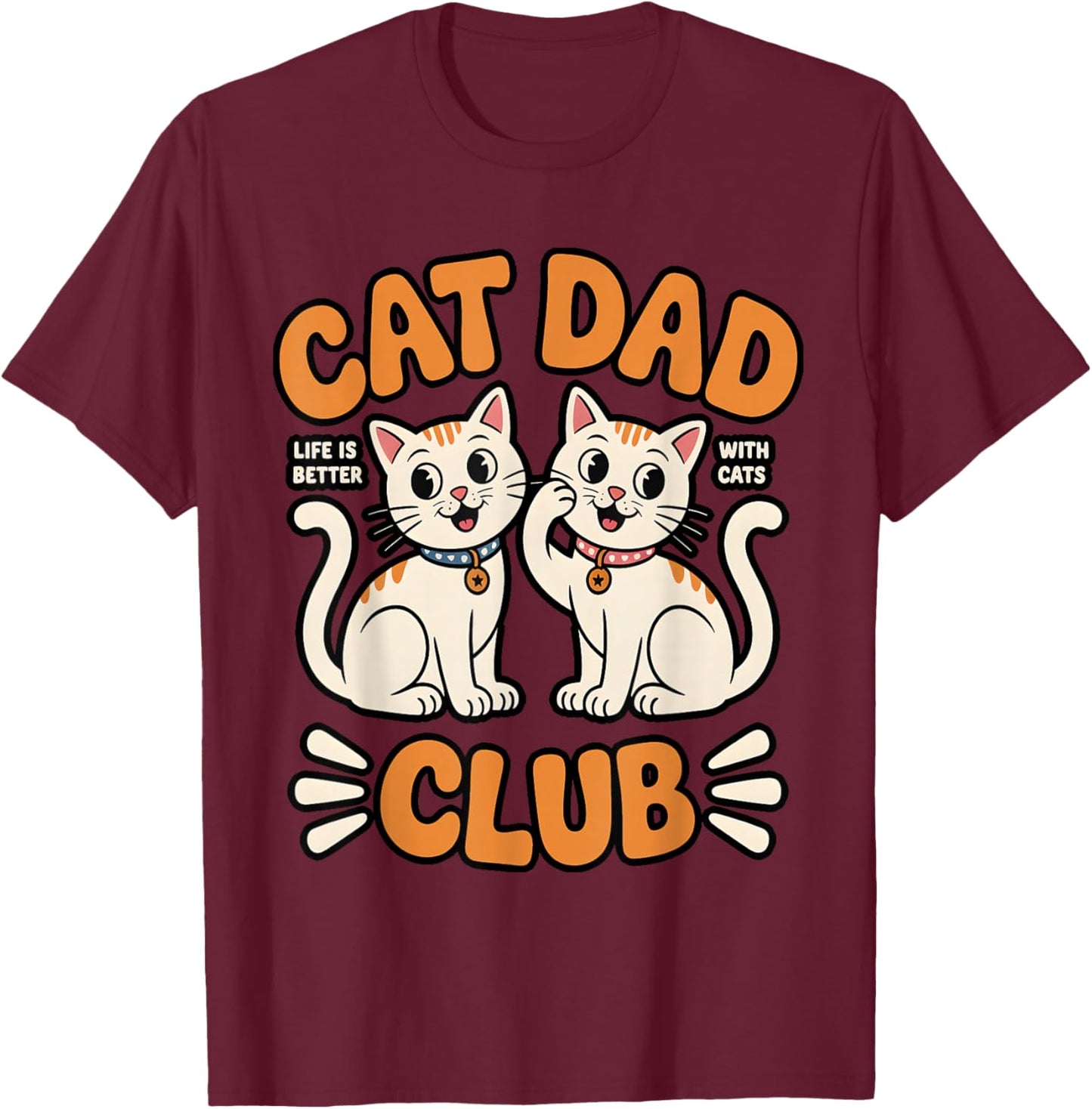 Retro Cad Dad Club Fathers Daddy from Wife Kids T-Shirt - T-Shirt | Maroon