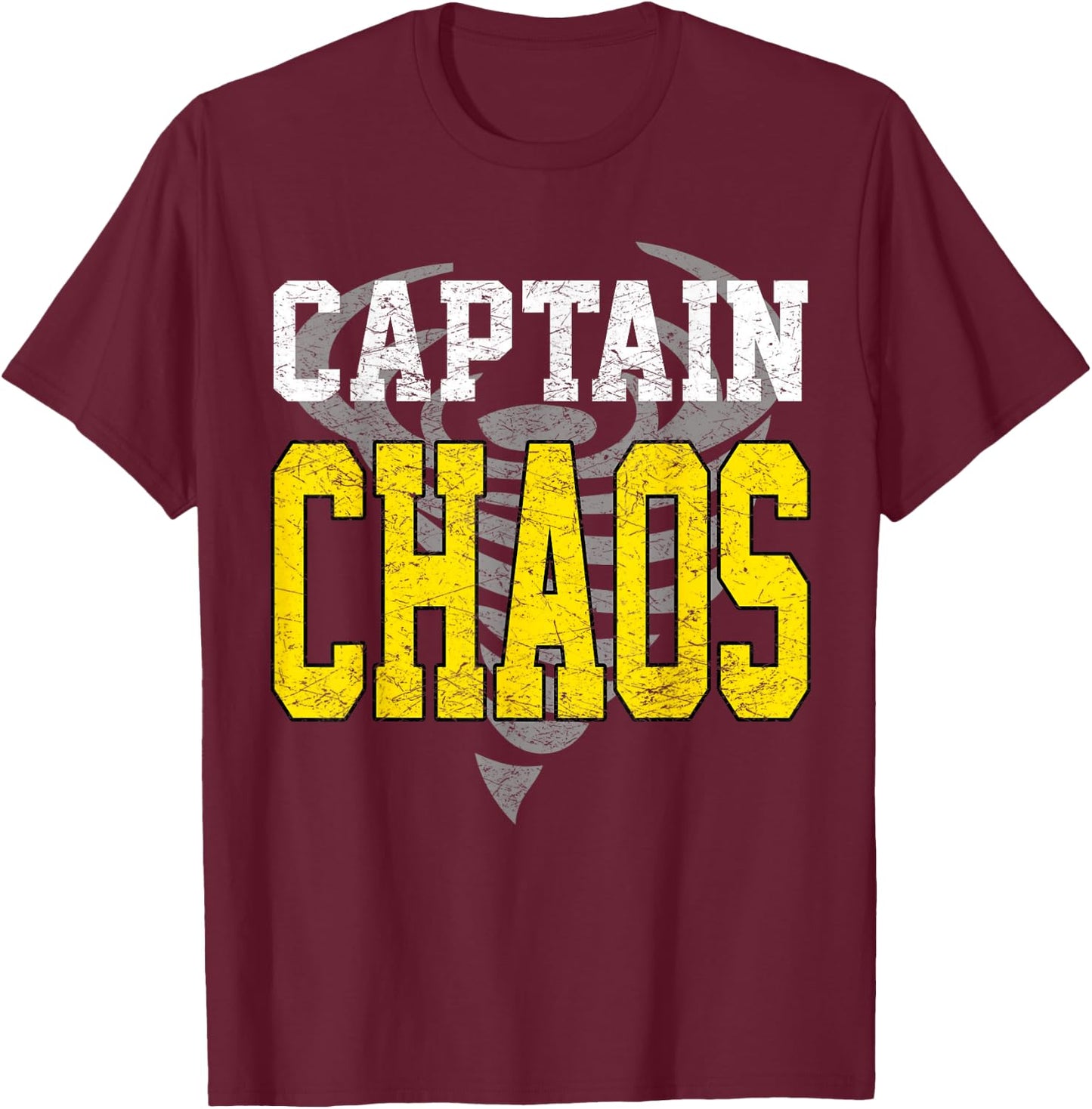 Captain Chaos Shirt For Parent Teacher Or Crazy Child T-Shirt - T-Shirt | Maroon