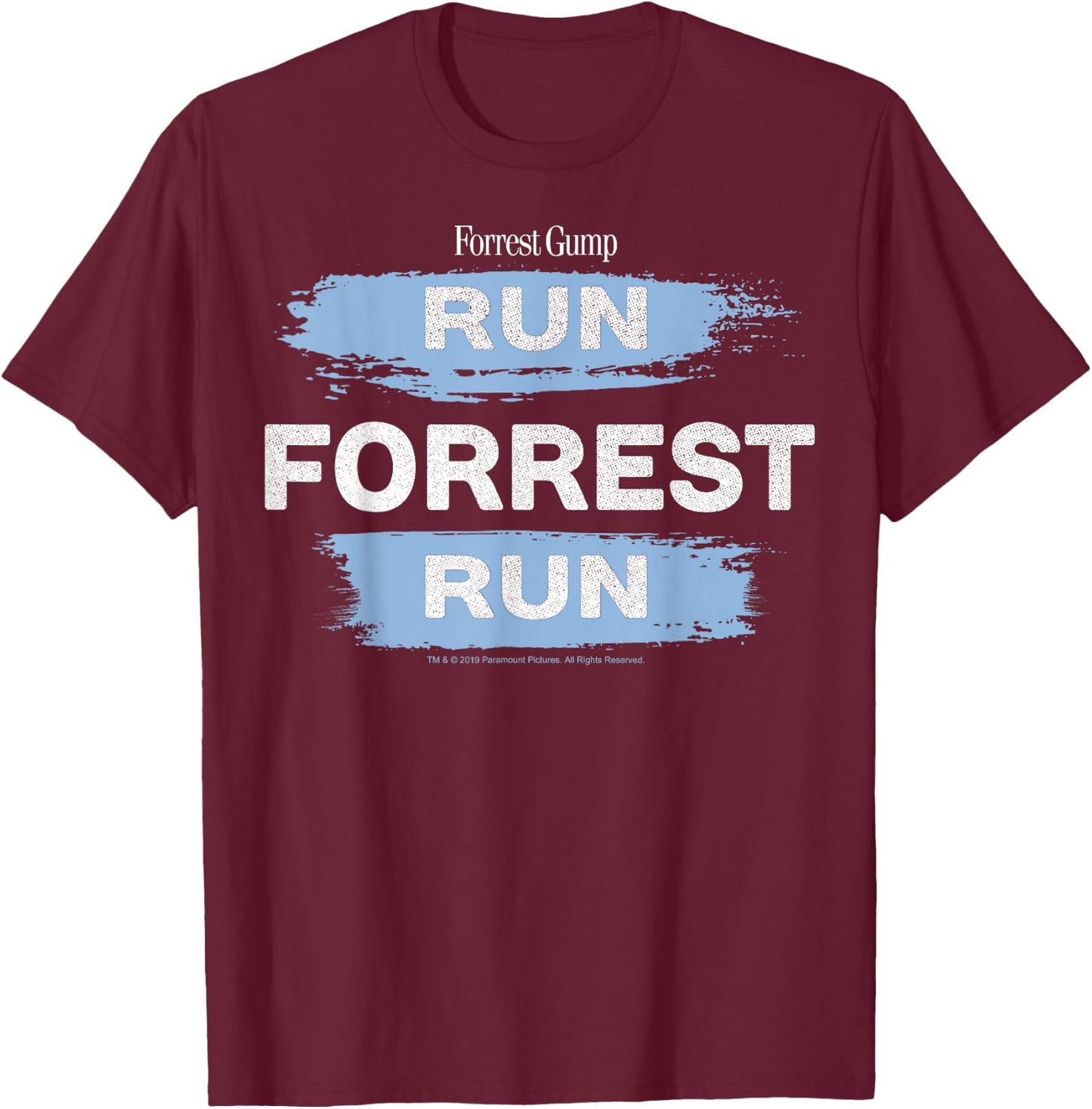 Forrest Gump Run Forrest Run Paint Swipe T-Shirt - T-Shirt | Maroon