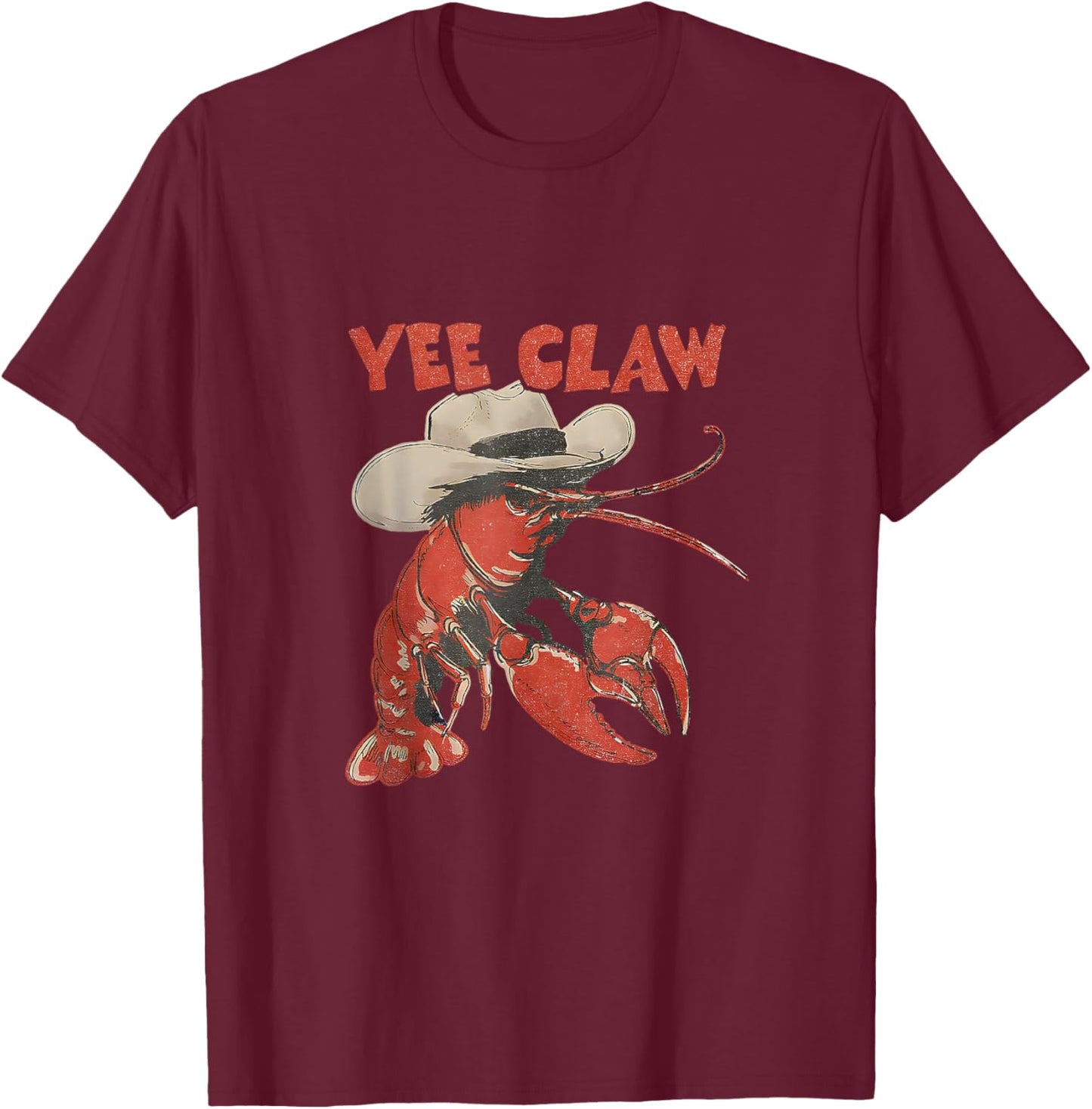 yee Claw Lobster T-Shirt - T-Shirt | Maroon