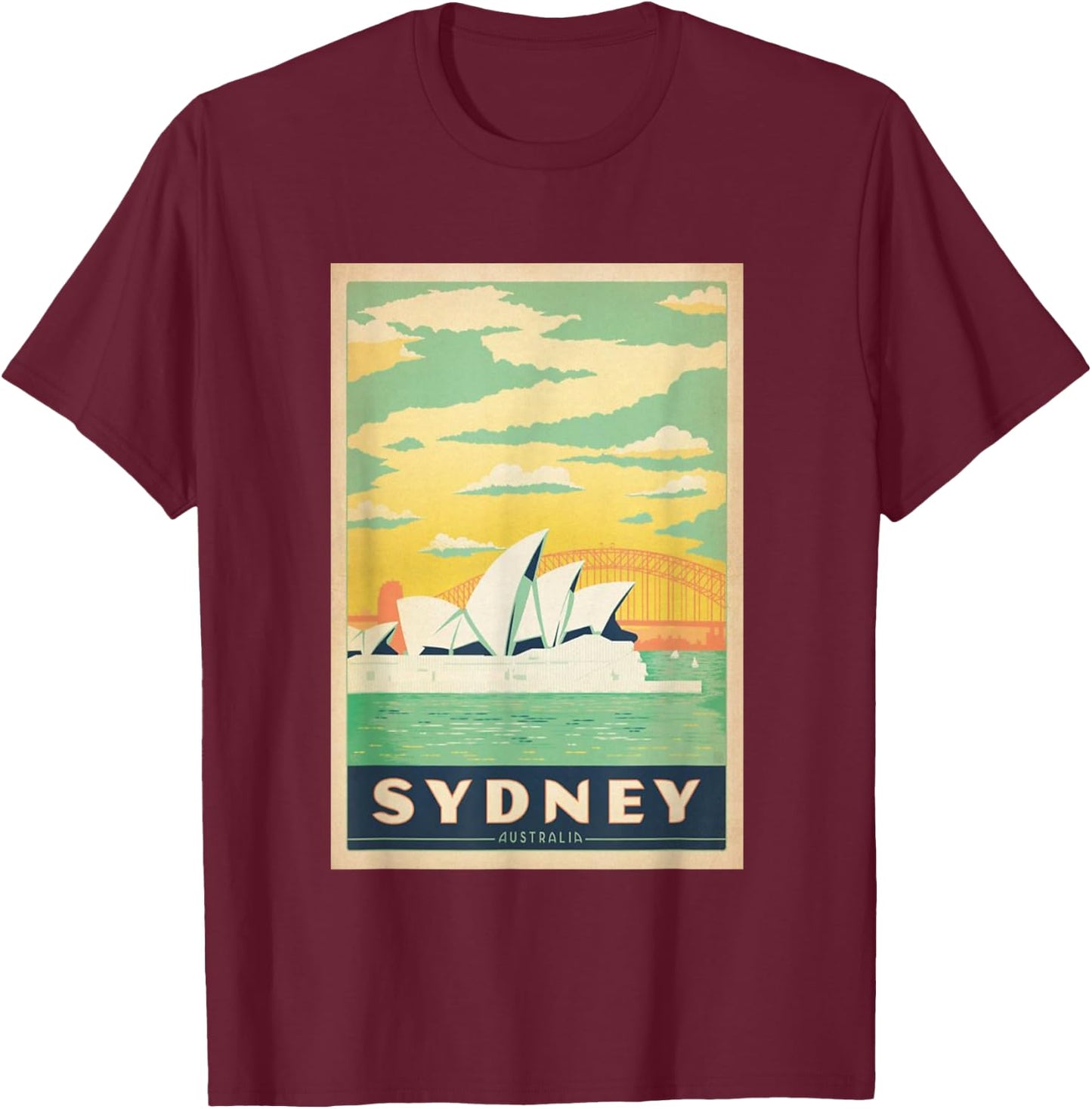 Sydney, Australia T-Shirt - T-Shirt | Maroon