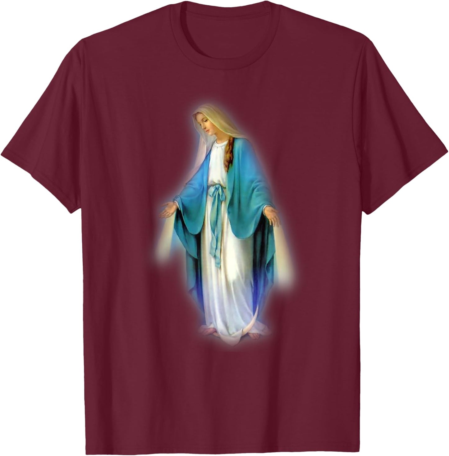 Mary, Blessed Mother Catholic T-Shirt - T-Shirt | Maroon