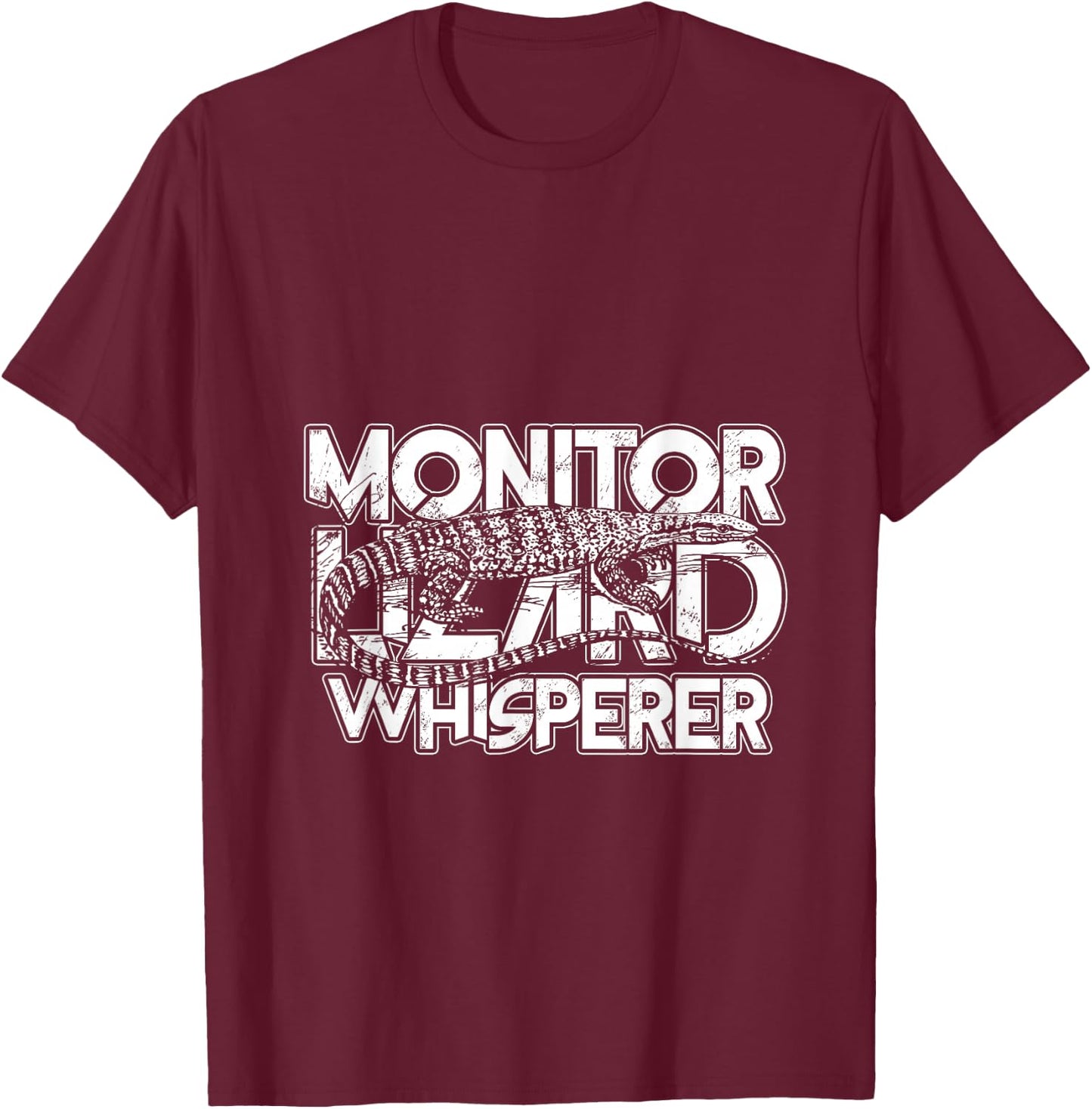 Vintage Style Whisperer Monitor Lizard T-Shirt - T-Shirt | Maroon