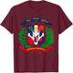 Coat of Arms Republica Dominicana Bandera Dominican Flag T-Shirt - T-Shirt | Maroon