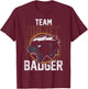 Vintage Team Honey Badger T-Shirt - T-Shirt | Maroon