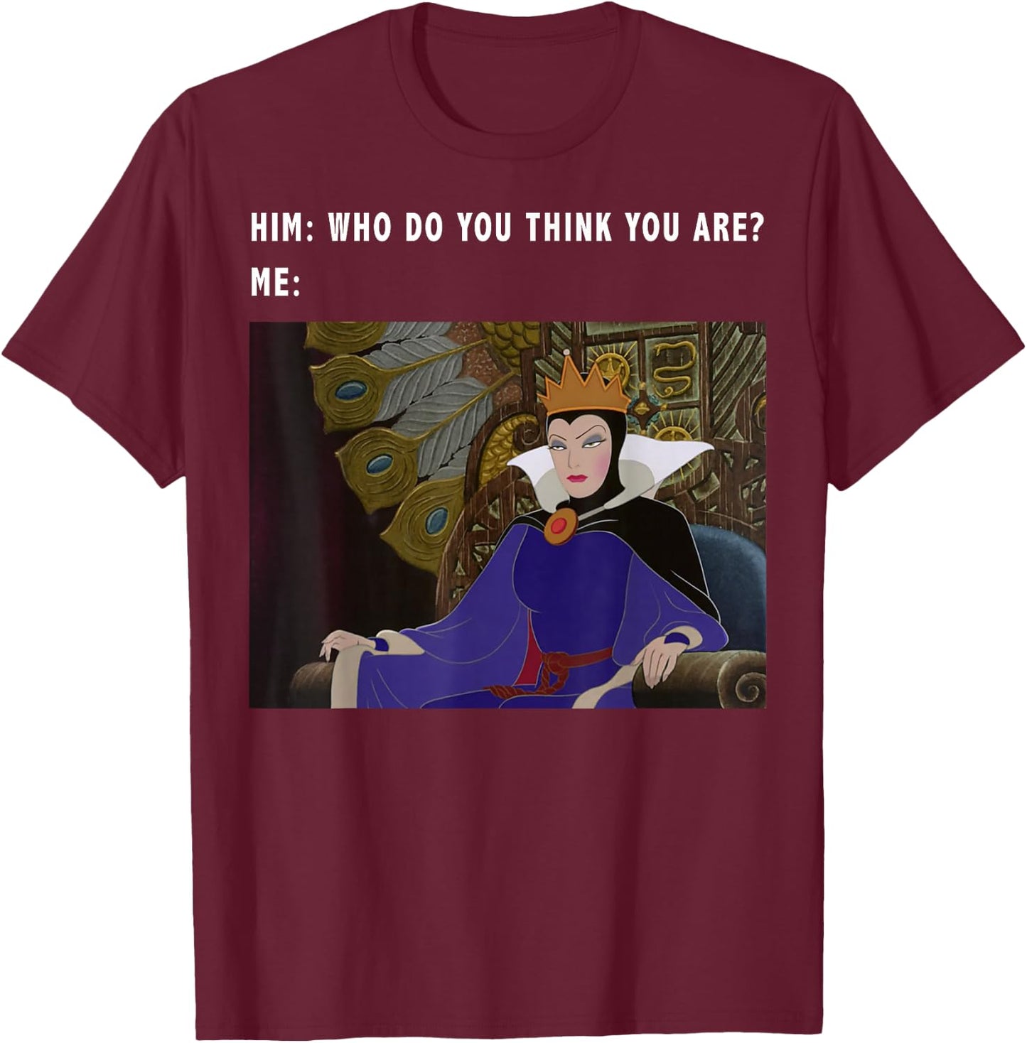 Disney Sleeping Beauty Maleficent Evil Queen Meme Small T-Shirt - T-Shirt | Maroon