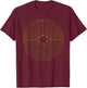 CHARTRES Labyrinth - Antique Style Symbol T-Shirt - T-Shirt | Maroon