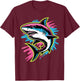 Cool Shark Art Women Kids Boys Girls Shark Lover T-Shirt - T-Shirt | Maroon