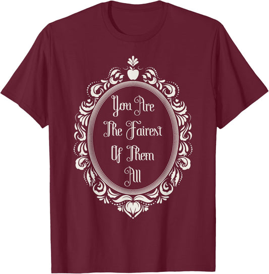 Disney Snow White You're The Fairest Mirror Graphic T-Shirt - T-Shirt | Maroon