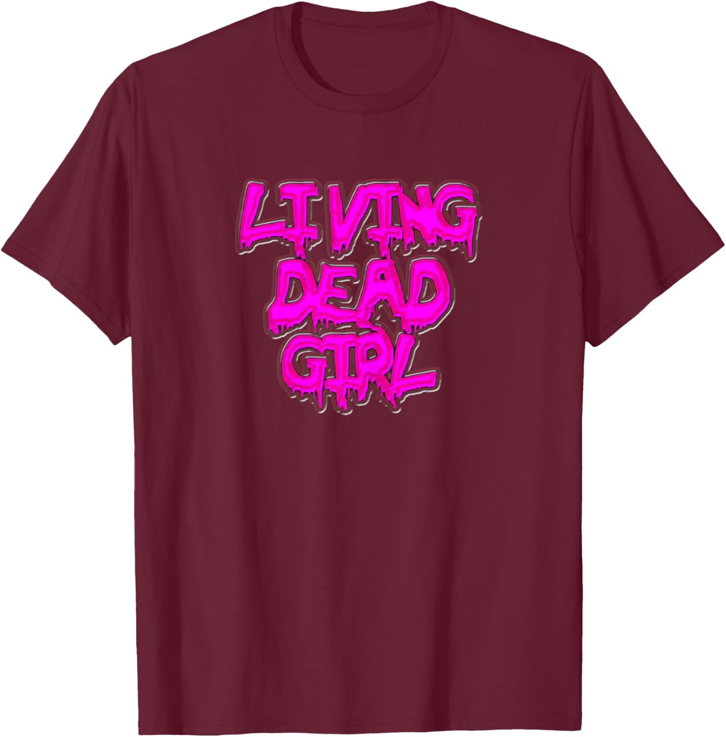 Living Dead Girl - Women's Zombie T Shirt - Black T-Shirt - T-Shirt | Maroon
